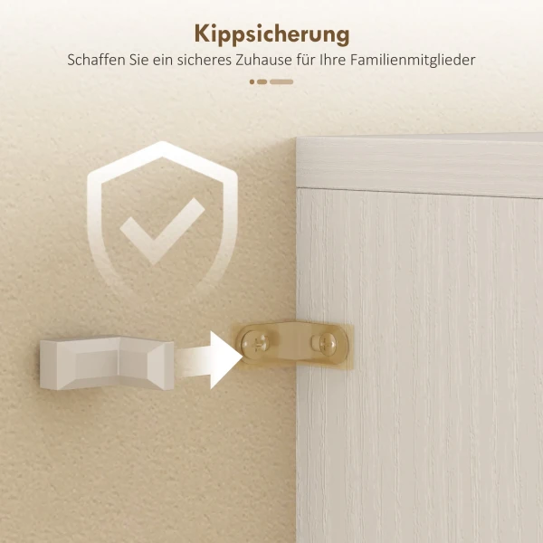 Keukenkast Buffetkast Met Verstelbaar Rek Lade 2 Kast Hoge Kast Met Glazen Deur 60 X 35 X 180 Cm Wit