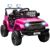 Kinder Elektroauto 12V Kinderauto Elektrisch Met 2,4 GHz Afstandsbediening 2 Motor Toeter LED Muziek Voor 3 8 Jaar Roze