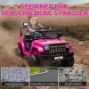 Kinder Elektroauto 12V Kinderauto Elektrisch Met 2,4 GHz Afstandsbediening 2 Motor Toeter LED Muziek Voor 3 8 Jaar Roze
