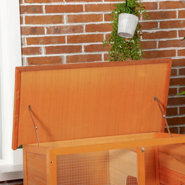 Klein Dierenhok Met 2 Verdiepingen, Weerbestendig, Vurenhout, Natuurlijk + Groen