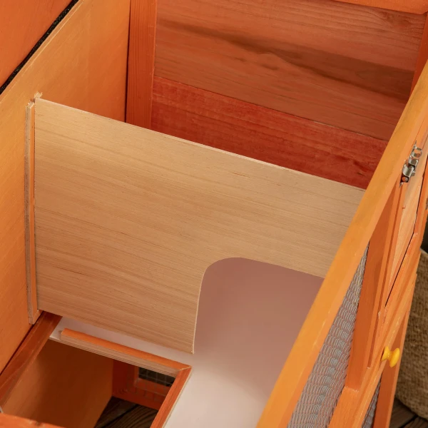 Klein Dierenhok Met 2 Verdiepingen, Weerbestendig, Vurenhout, Natuurlijk + Groen