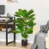 Kunstboom 95 Cm Kunstplant Met 33 Bladeren, Pot Voor Woonkamer