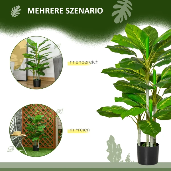 Kunstboom 95 Cm Kunstplant Met 33 Bladeren, Pot Voor Woonkamer