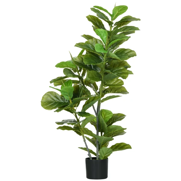 Kunstmatige Ficus plant, 110 Cm Hoog Met 90 Bladeren & Pot Voor Woonkamer