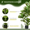 Kunstmatige Ficus plant, 110 Cm Hoog Met 90 Bladeren & Pot Voor Woonkamer