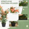 Kunstmatige Glansmispel 90 Cm Kunstplant Met 300 Bladeren, Aanpasbare Takken, 45 X 45 X 90 Cm, Rood+Groen