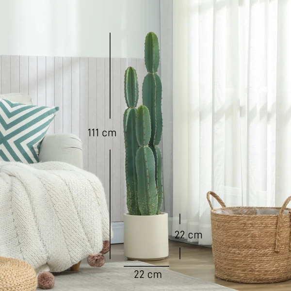 Kunstplant Cactus Grote Planten 111 Cm Kunstmatige Planten In Pot Voor Kantoor Woonkamer