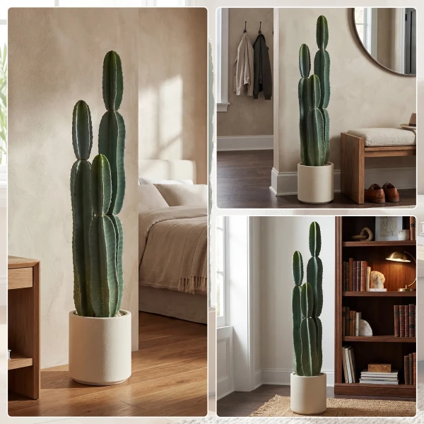 Kunstplant Cactus Grote Planten 111 Cm Kunstmatige Planten In Pot Voor Kantoor Woonkamer