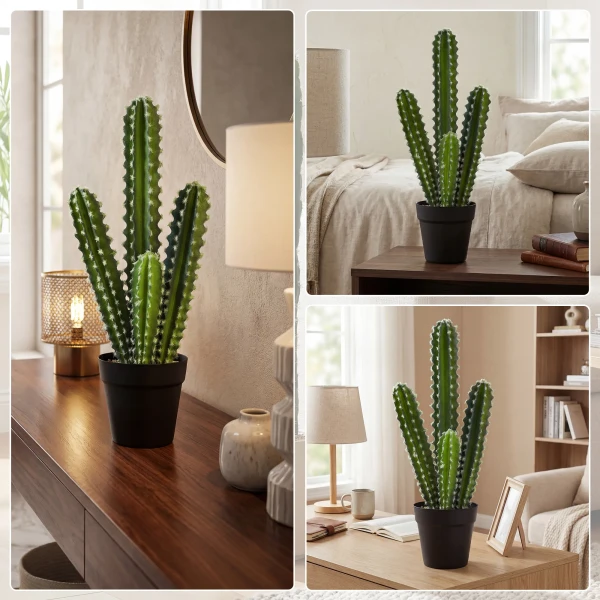 Kunstplant Cactus Planten 53 Cm Kunstmatige Planten In Pot Voor Thuis, Kantoor