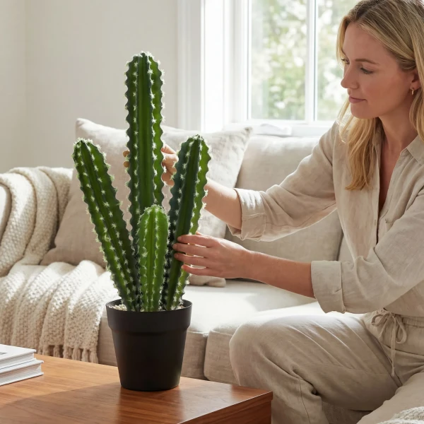 Kunstplant Cactus Planten 53 Cm Kunstmatige Planten In Pot Voor Thuis, Kantoor