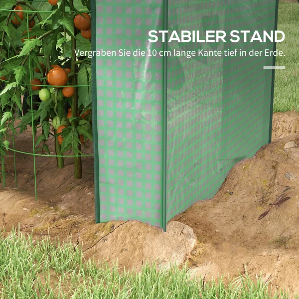 Kweekkas Broeikas Koud Frame, Weerbestendig, Oprolbare Deur, 100 Cm X 80 Cm X 150 Cm, Groen