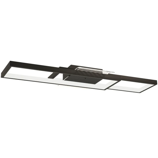 LED Plafondlamp 43W 4600LM 3000 6000K Dimbare Plafondlamp Plat Met Afstandsbediening Wandschakelaar 70 X 30 X 7 Cm Zwart