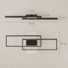 LED Plafondlamp 43W 4600LM 3000 6000K Dimbare Plafondlamp Plat Met Afstandsbediening Wandschakelaar 70 X 30 X 7 Cm Zwart