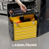 Lege Gereedschapskist, 49,7 X 25,3 X 40,7 Cm Gereedschapskist Met 4 Laden, Mini Box Staal Geel