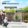 Metalen Tuinschuur, Afsluitbaar, Dubbele Deur, Raam, Aluminium Frame, 1,80 X 1,30 X 2,10 M, Grijs