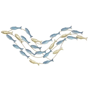 Metalen Wandkunst, Visontwerp, Roestbestendig, Moderne Stijl, Elegant, Lichtblauw