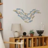 Metalen Wandkunst, Visontwerp, Roestbestendig, Moderne Stijl, Elegant, Lichtblauw