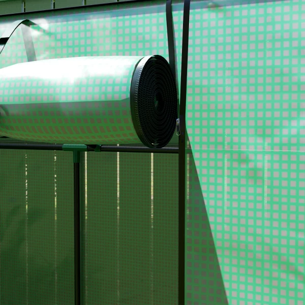 Mini kas, Leunende Kas Met Roldeur En Netramen, UV bestendig, Voor Bloemen, Zaailingen, Planten, Groen