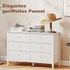 Moderne Dressoir Met 6 Lades Opslagkast Voor Woonkamer Slaapkamer Gang 100 X 40 X 78 Cm Wit