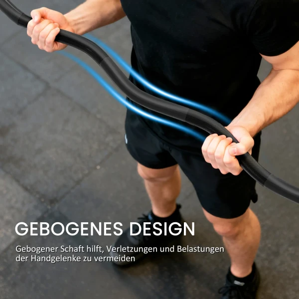 Olympische Stang, Gewichtheffen Stang, 5 Cm Mouwen, Staal, 100 Kg Draagvermogen, Zwart