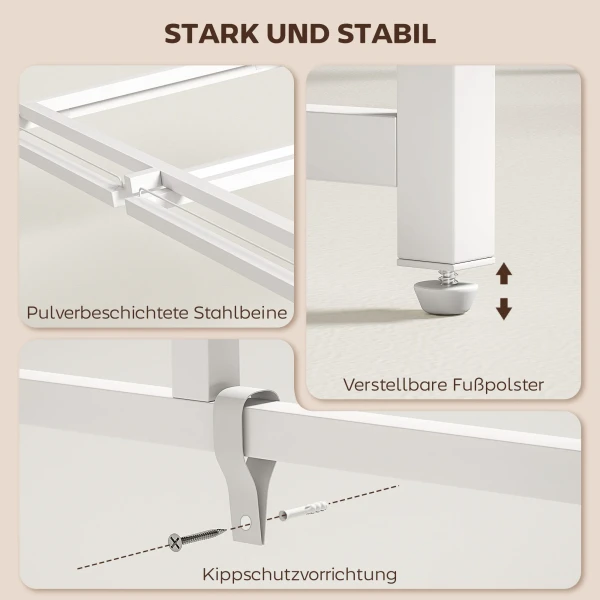 Opklapbare Computertafel Met Monitorbeugel Voor Studeerkamer 100 X 48 X 87,5 Cm