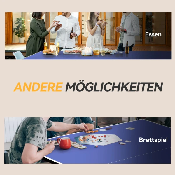 Opvouwbare Tafeltennistafel Mid Size Inclusief Tafeltennisnet 3 Ballen 12mm Tafelblad