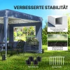 Paviljoen 3 X 3 M Waterdicht In Hoogte Verstelbaar Pop up Vouwpaviljoen Met 2 Zijpanelen, UV 50+ Opvouwbaar Donkerblauw