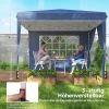 Paviljoen 3 X 3 M Waterdicht In Hoogte Verstelbaar Pop up Vouwpaviljoen Met 2 Zijpanelen, UV 50+ Opvouwbaar Donkerblauw