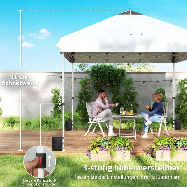Paviljoen 3 X 3 M Waterdicht Stabiel Winterbestendig Pop up Vouwpaviljoen, UV 50+ Met Tas Zandzakken