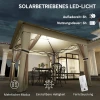 Paviljoen 3,3x3,3m Waterafstotend Pop up Vouwpaviljoen Met LED, Dubbeldak, Muggennet 4 Zijpanelen Tas