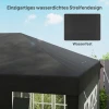 Paviljoen Ca. 3x6m Waterdicht Pop up Vouwpaviljoen Met 4 Zijwanden, Venster UV Bescherming Draagtas Zwart