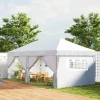 Paviljoen Ca. 6x3m Stabiel Winterbestendig Pop up Vouwpaviljoen Met Vensters, Ritssluiting Deur, Zijpanelen, UV Bescherming