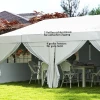 Paviljoen Ca. 6x3m Stabiel Winterbestendig Pop up Vouwpaviljoen Met Vensters, Ritssluiting Deur, Zijpanelen, UV Bescherming