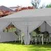 Paviljoen Ca. 6x3m Stabiel Winterbestendig Pop up Vouwpaviljoen Met Vensters, Ritssluiting Deur, Zijpanelen, UV Bescherming