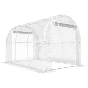 Polytunnel Kas, Beloopbare Kas Met Gegalvaniseerd Stalen Frame En UV bestendige PE hoes, Transparant