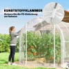 Polytunnel Kas, Beloopbare Kas Met Gegalvaniseerd Stalen Frame En UV bestendige PE hoes, Transparant