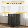 Puppyren, 16 delig Puppyuitloop Opvouwbaar Met Deur Voor Kleine, Middelgrote Honden, 3,2 X 3,2 X 0,8 M, Grijs