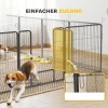 Puppyren, 16 delig Puppyuitloop Opvouwbaar Met Deur Voor Kleine, Middelgrote Honden, 3,2 X 3,2 X 0,8 M, Grijs