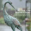 Reiher Tuinbeeld Metaal Vogel Buiten Beeld 88 Cm Staande Sculptuur Met Grondankers Groen En Brons