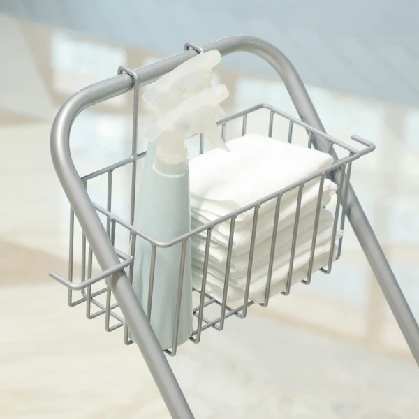 Reinigingsemmer, Dweilemmer, Rolbaar, Kunststof, Metalen Handvat, Geel