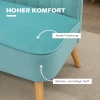Retrodesign 2 zitsbank, Houten Poten, 117 Cm X 56,5 Cm X 77 Cm, Groen