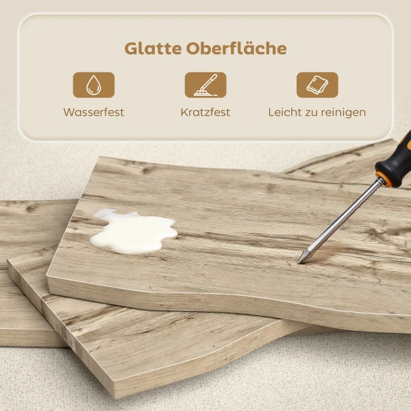 Salontafel Bijzettafel Met Stalen Poten, 4 Cm Dik Tafelblad Woonkamertafel 100 X 50 X 45 Cm Eiken+Zwart