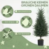 Set Van 2 Kunstmatige Cipres Planten, 362 Kunststof Bladeren, Pot, UV bestendig, Groen