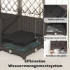 Set Van 2 Trellis Met Plantenbak Bloembak Met Drainagegat Timer Bewateringssysteem 80 X 40 X 136 Cm Bruin