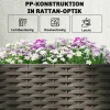 Set Van 2 Trellis Met Plantenbak Bloembak Met Drainagegat Timer Bewateringssysteem 80 X 40 X 136 Cm Bruin
