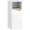 Smalle Badkamerkast Met Verstelbare Planken, Open Vak 30 X 30 X 71,5 Cm Wit