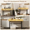 Smalle Console Tafel Met 2 Lades, Metalen Frame, Voor Hal 110 X 35 X 76,5 Cm Natuur
