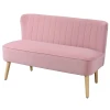 Sofa 2 zits Stoffen Bank Couch Gestoffeerde Bank Loungesofa Breed Roze