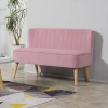 Sofa 2 zits Stoffen Bank Couch Gestoffeerde Bank Loungesofa Breed Roze