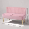 Sofa 2 zits Stoffen Bank Couch Gestoffeerde Bank Loungesofa Breed Roze